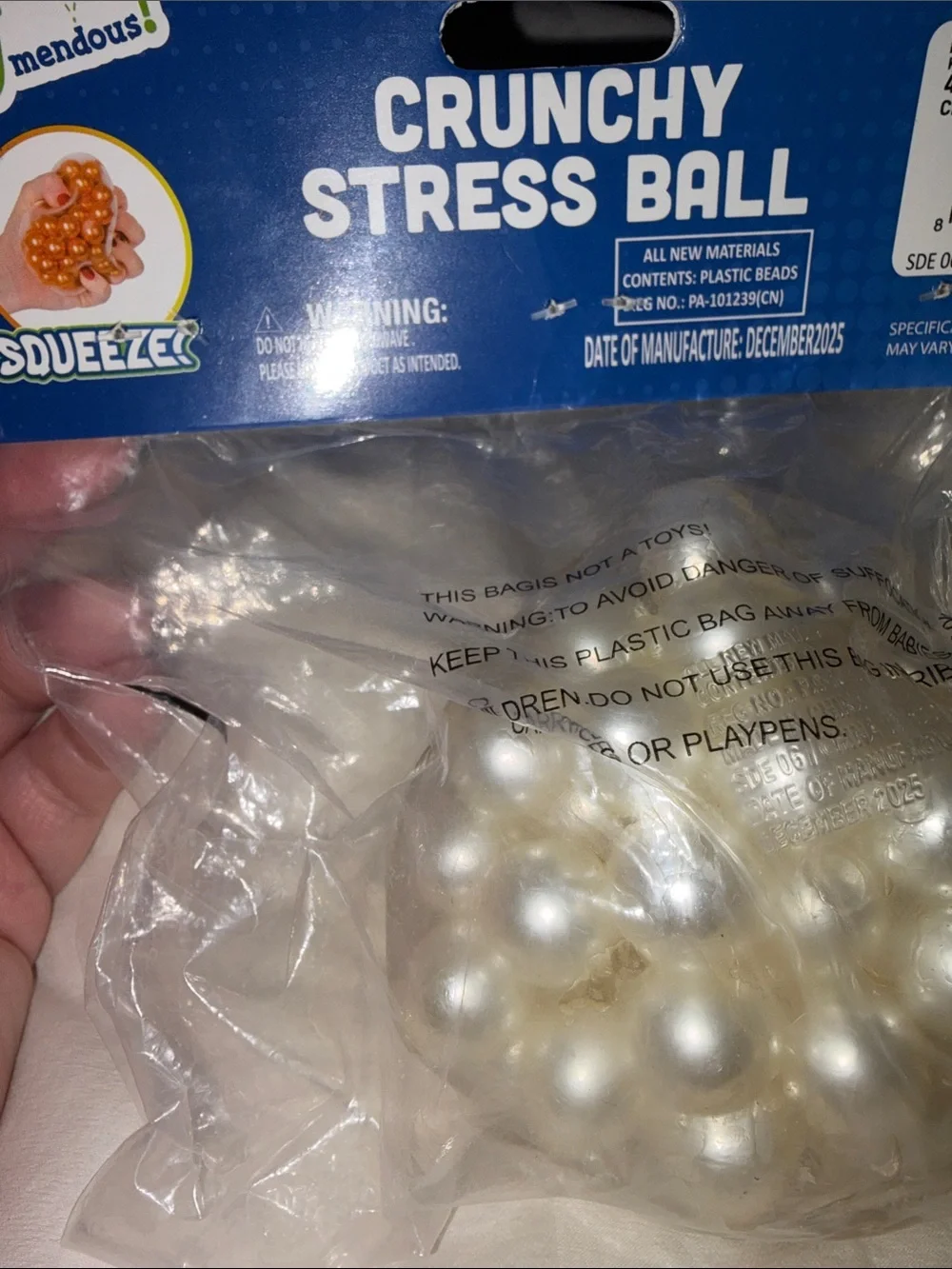 Trendy Brand New Crunchy Pearl Stress Ball Squishy🔥